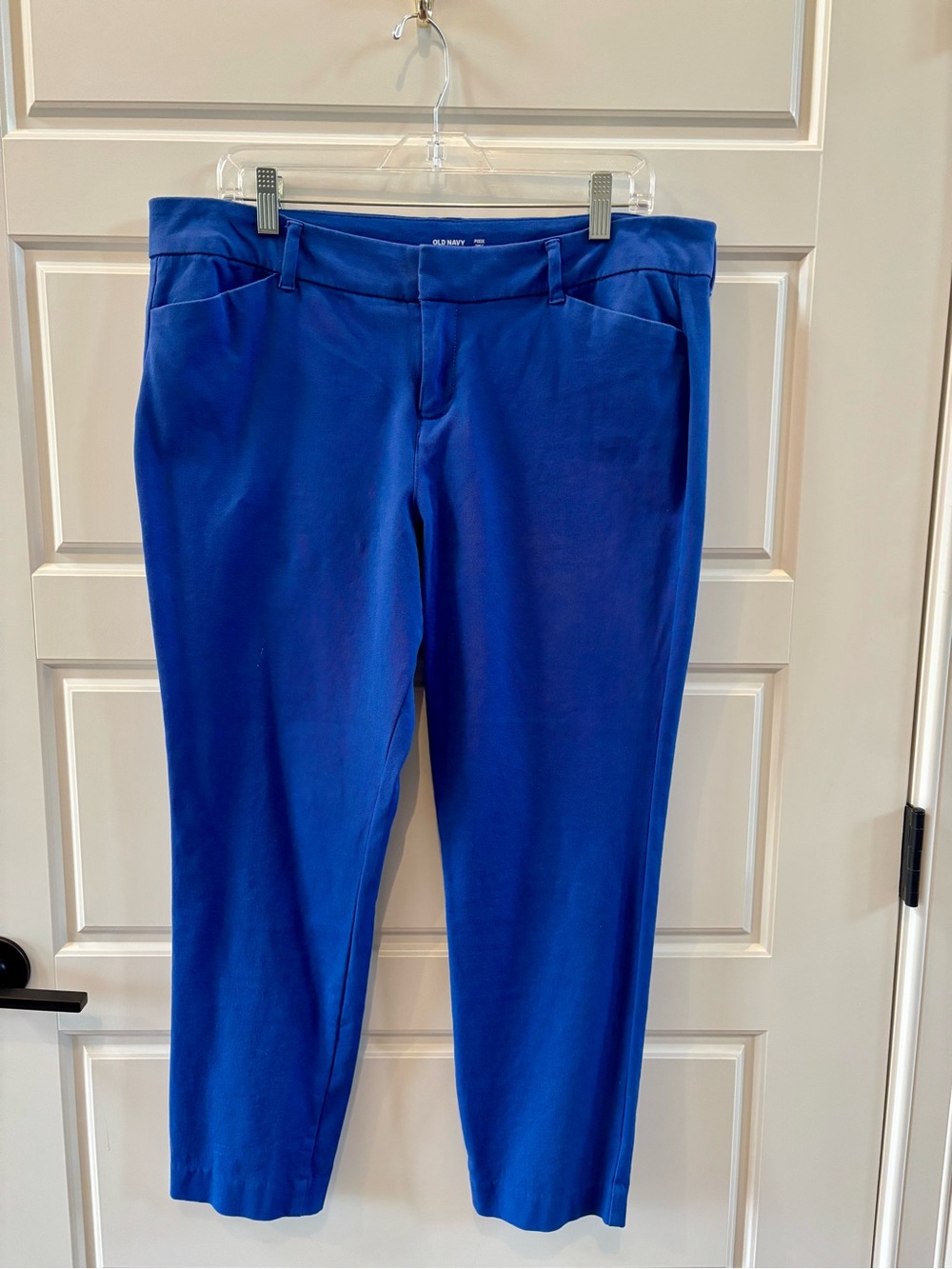 Old Navy Pixie Ankle Pants Blue | Mid Rise Stretch Work Pants | Size 14 - Picture 2 of 10